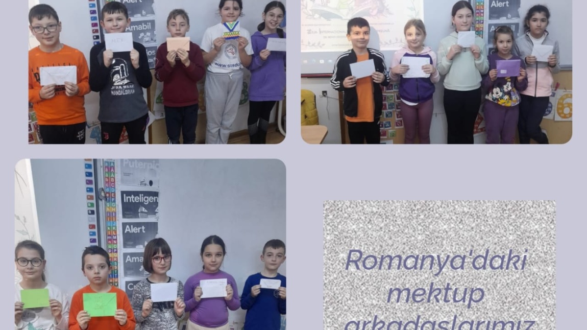 Romanya'daki mektup arkadaşlarımıza mektuplarımız ulaştı.